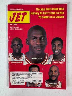 Jet Magazine 1996 Chicago Bulls 70-Game NBA Season Rare